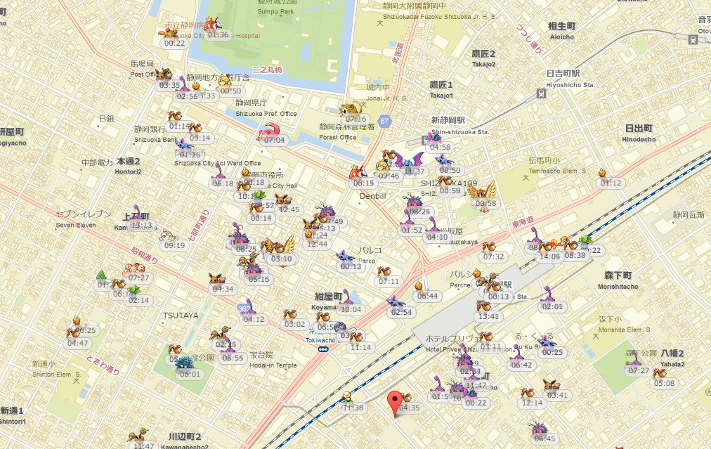 ポケモンgoマップ 静岡 Pokemon Go情報japan