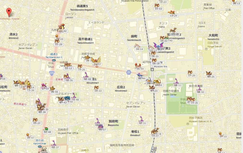 ポケモンgoマップ 宮崎 Pokemon Go情報japan